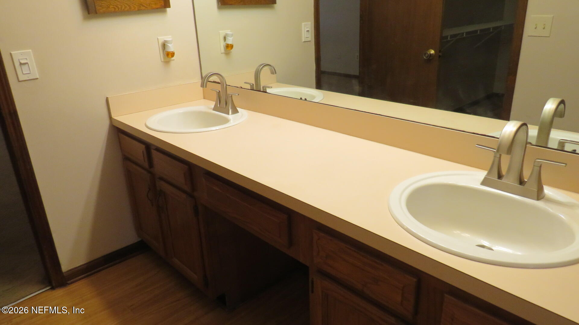 1878 Shadow Ridge Trail Jacksonville, FL 32225 - Photo 11 of 29 a bathroom with a sink and a mirror