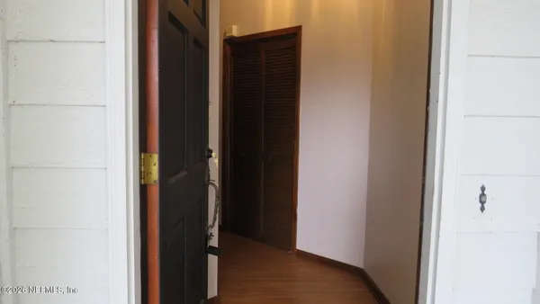 an empty room with a window