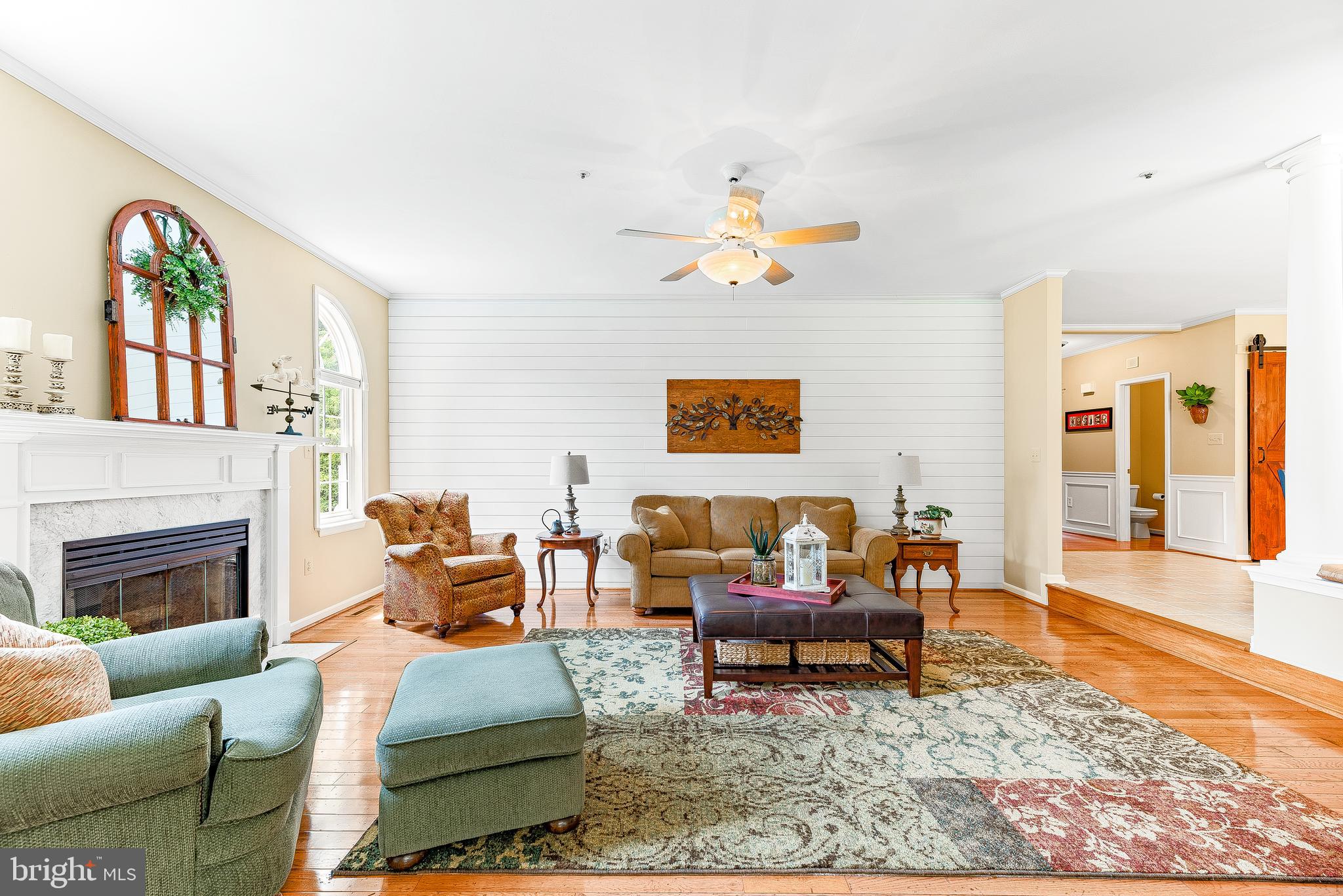 570 Small Reward Road Huntingtown, MD 20639 - Photo 26 of 64 Family Rm w/Fireplace & Shiplap Accent Wall ...