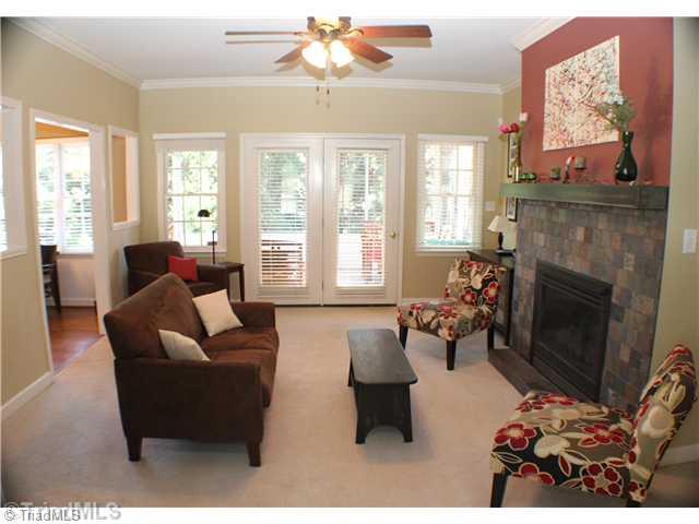 537 Barrett Road Winston-Salem, NC 27104 - Photo 5 of 16 Den/Family/Great Room. Family room opens to breakfast area and has pretty fireplace