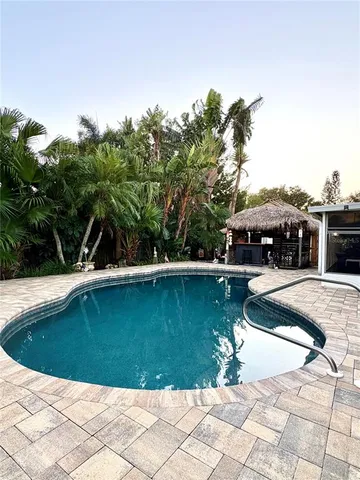 a view of swimming pool and lounge chair