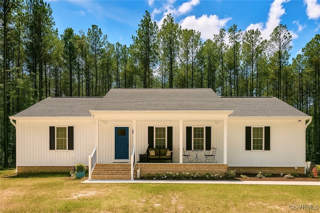 13801 Lebanon Road Disputanta, VA 23842 - Photo 1 of 1 Rancher on 5.09 private acres with covered front p