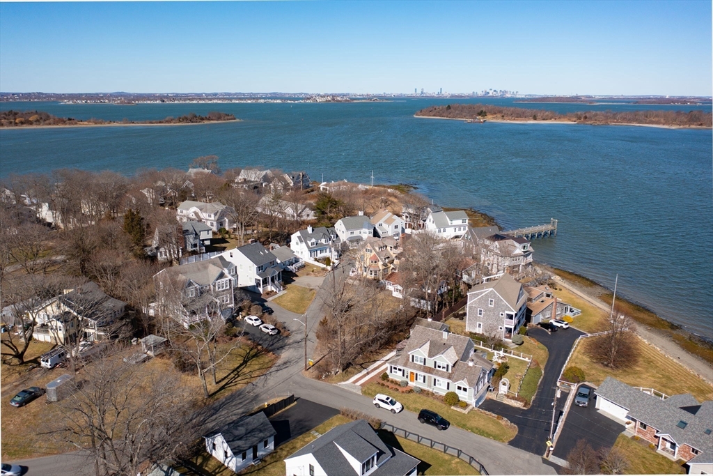 81 Kimball Beach Road Hingham, MA 02043 - Photo 24 of 29 an aerial view of ocean and residential houses with outdoor space
