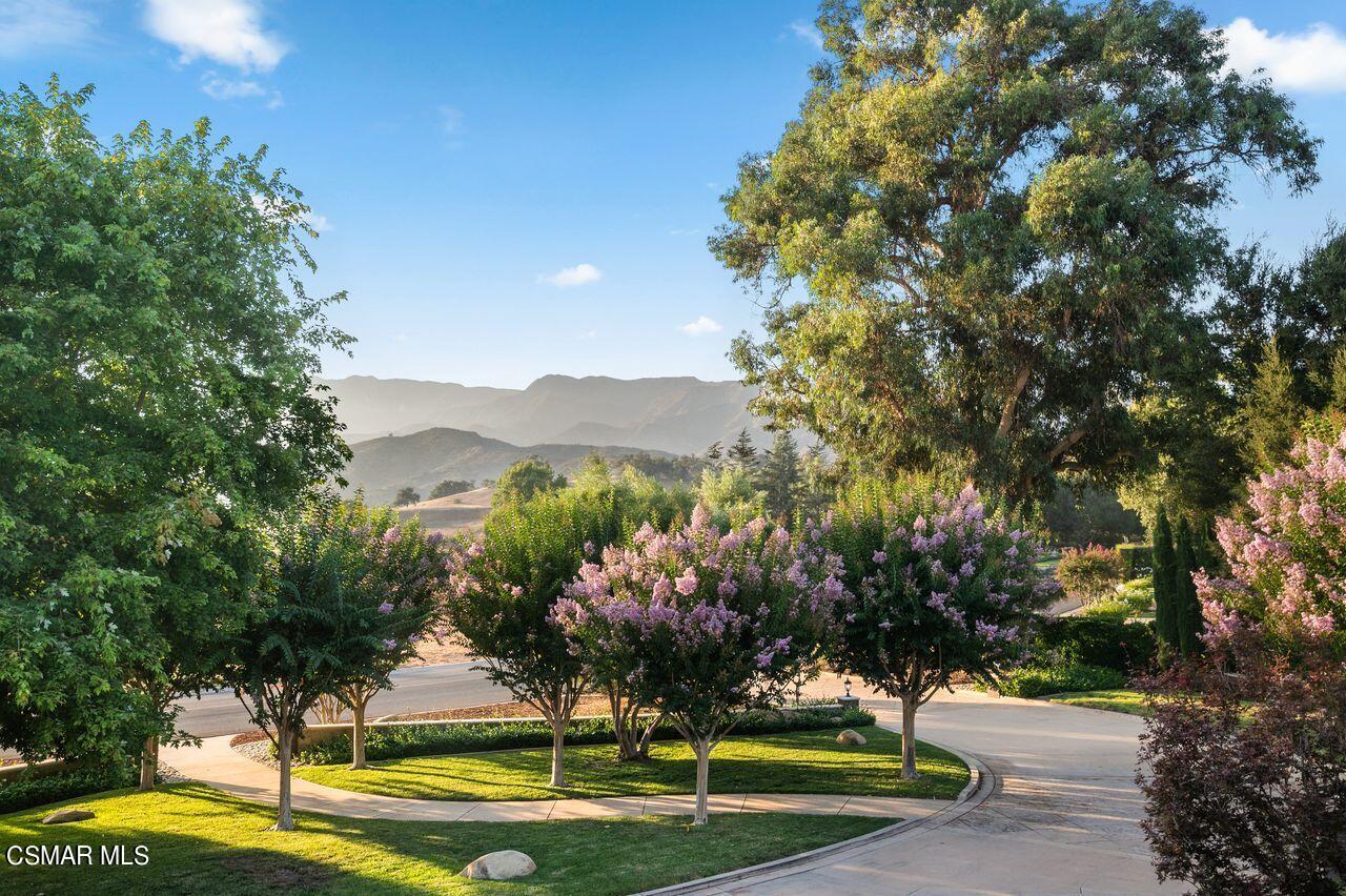 12490 MacDonald Drive Ojai, CA 93023 - Photo 52 of 87 a view of a fountain in front of a house
