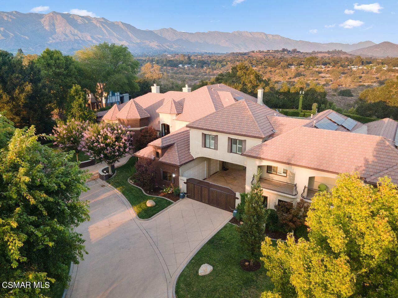 12490 MacDonald Drive Ojai, CA 93023 - Photo 70 of 87 an aerial view of a house with a garden