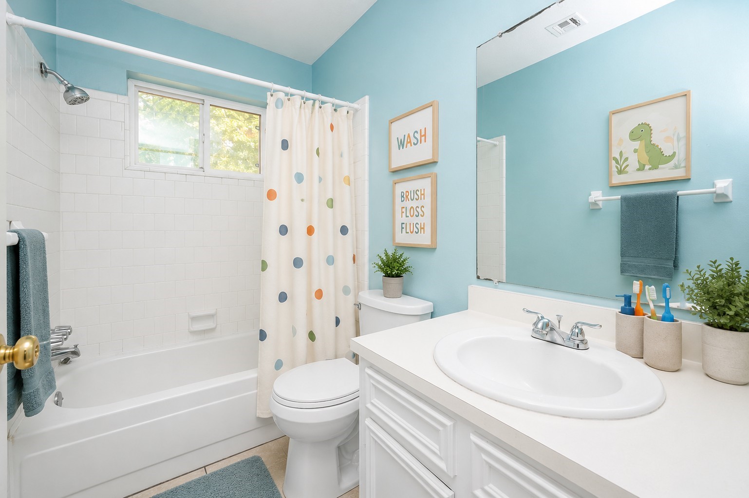 6634 Bridgegate Drive Spring, TX 77373 - Photo 14 of 16 a bathroom with a sink a toilet and a bathtub