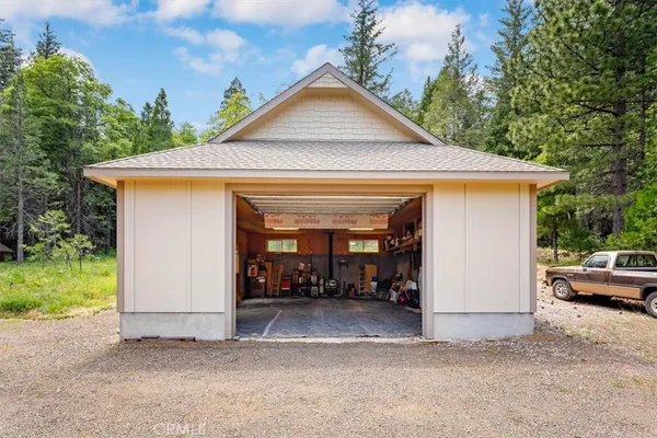 a view of a car garage