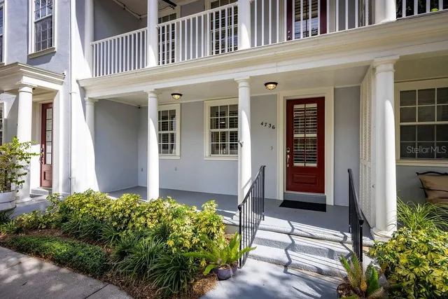 a front view of a house