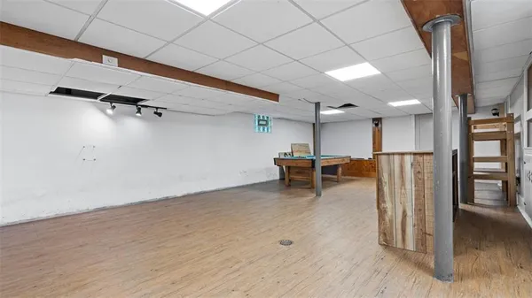 a view of a room with chairs
