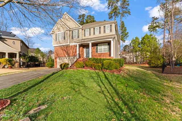 a view of outdoor space with wooden floor