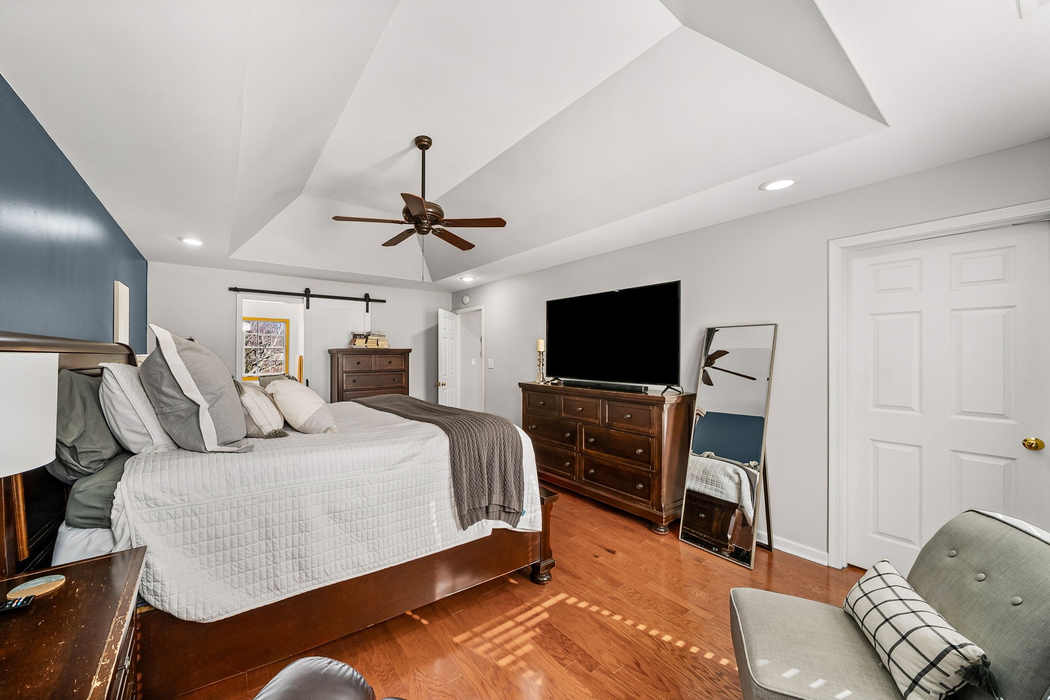 508 Sheffield Road Hopkinsville, KY 42240 - Photo 32 of 65 a bedroom with a bed and a flat screen tv