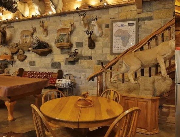 a view of an empty room with a glass door