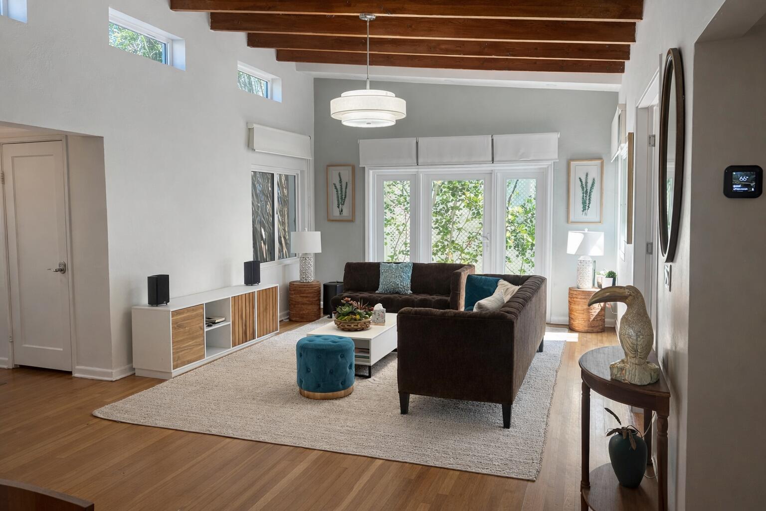 248 Cortez Road West Palm Beach, FL 33405 - Photo 4 of 17 a living room with furniture a large window and wooden floor