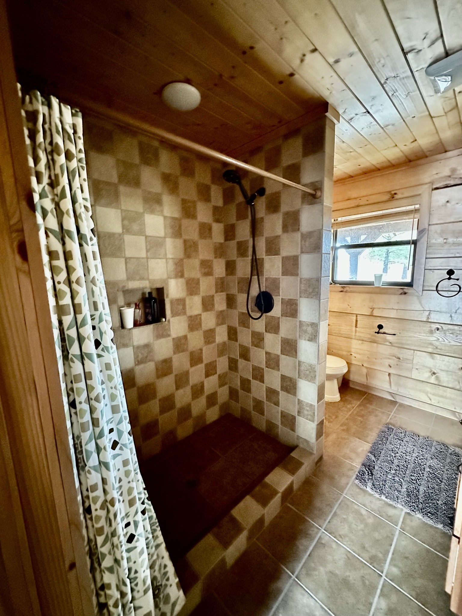 1229 Ayers Road Rock Island, TN 38581 - Photo 40 of 69 a bathroom with a glass door shower and a sink