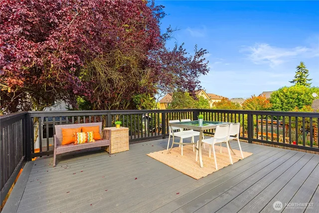 an aerial view of houses with outdoor space