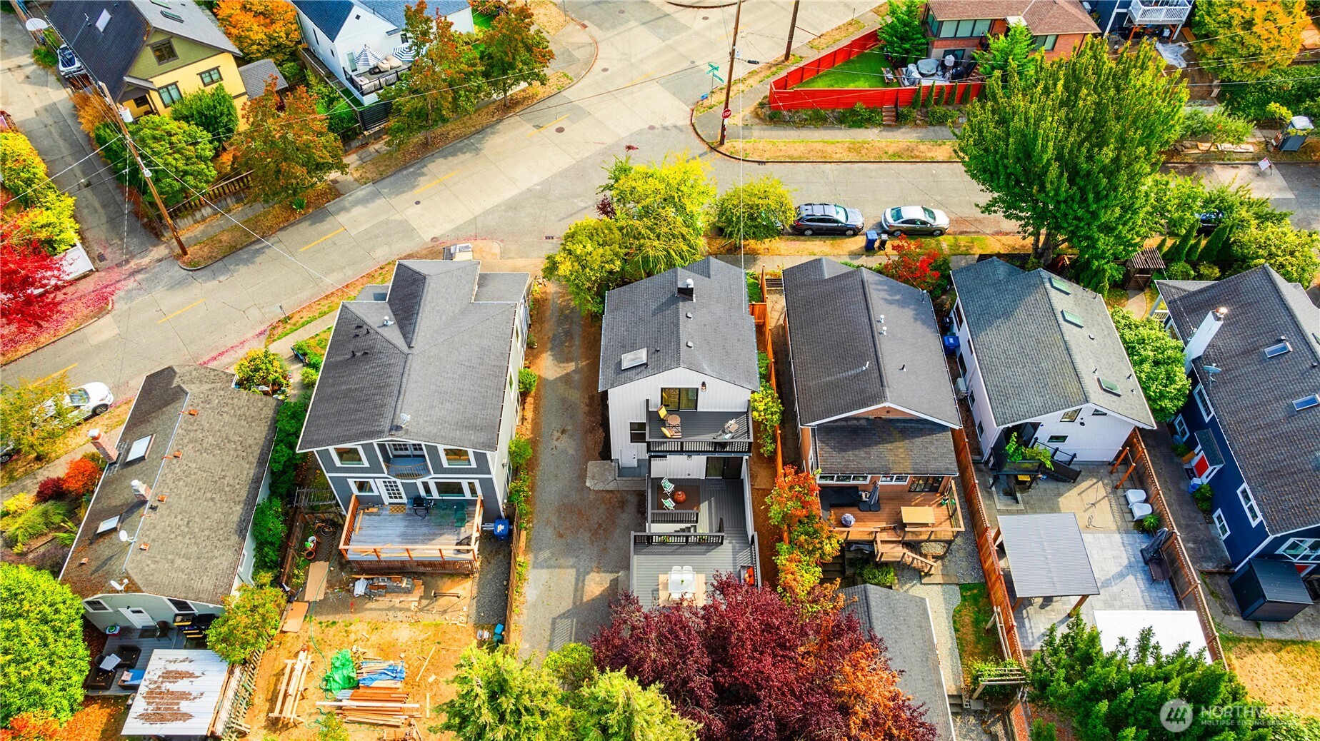 6031 McKinley Place North Seattle, WA 98103 - Photo 34 of 40 an aerial view of houses with outdoor space