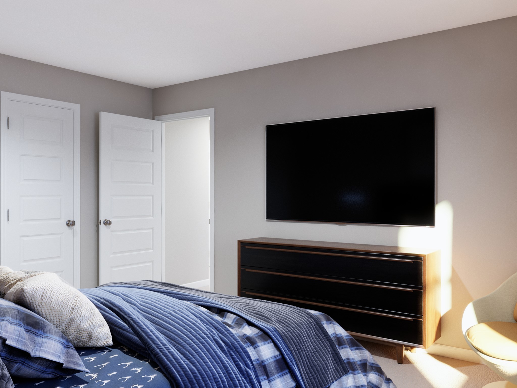 11623 Redbird Lane Montgomery, TX 77356 - Photo 23 of 27 a bedroom with a bed and flat screen tv