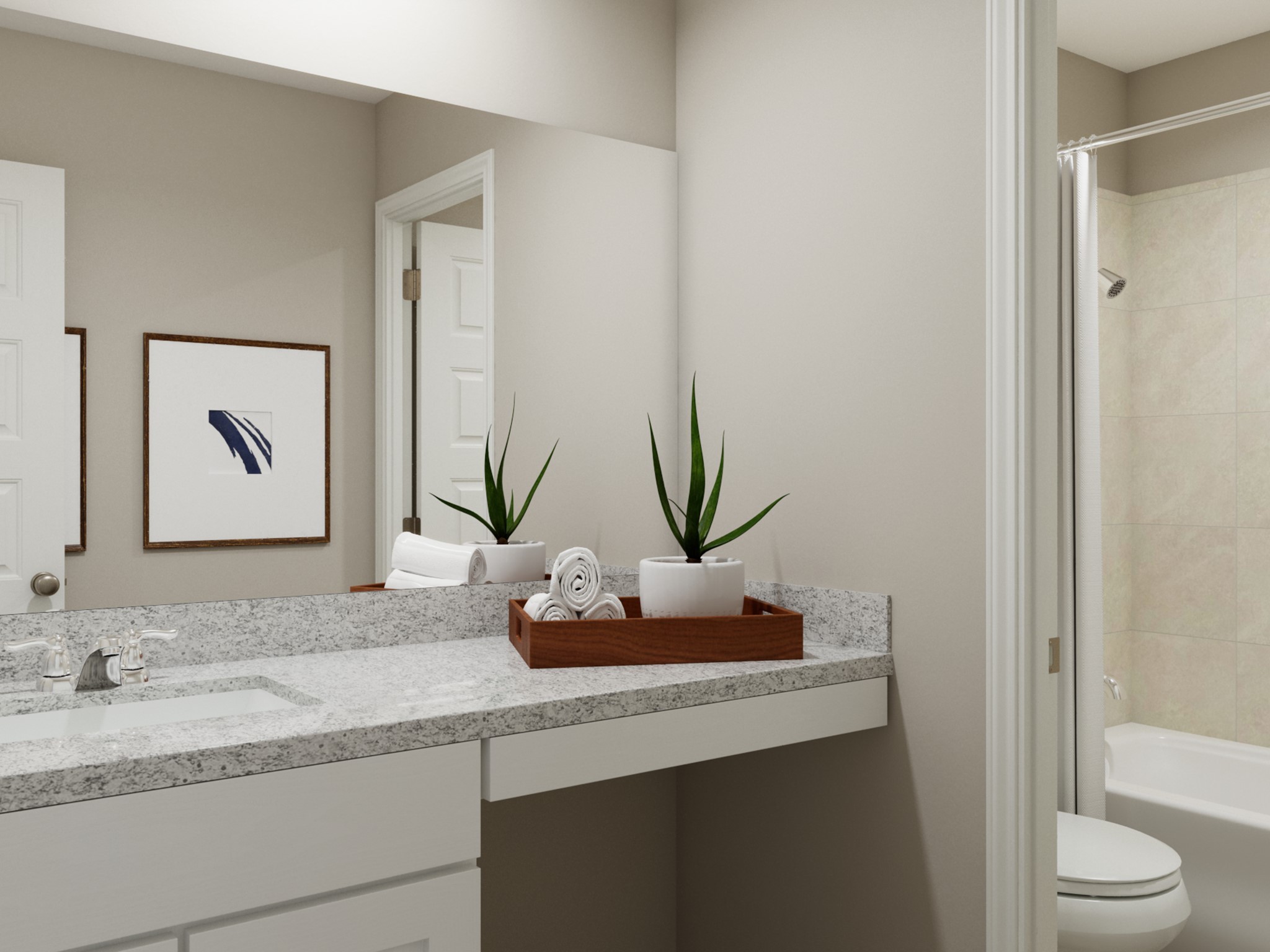 11623 Redbird Lane Montgomery, TX 77356 - Photo 26 of 27 a bathroom with a granite countertop sink and a toilet