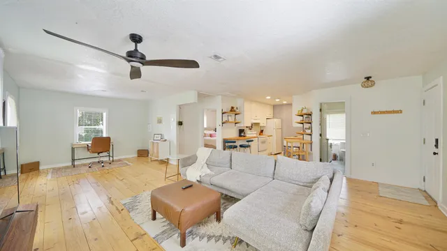 a room with furniture and a window