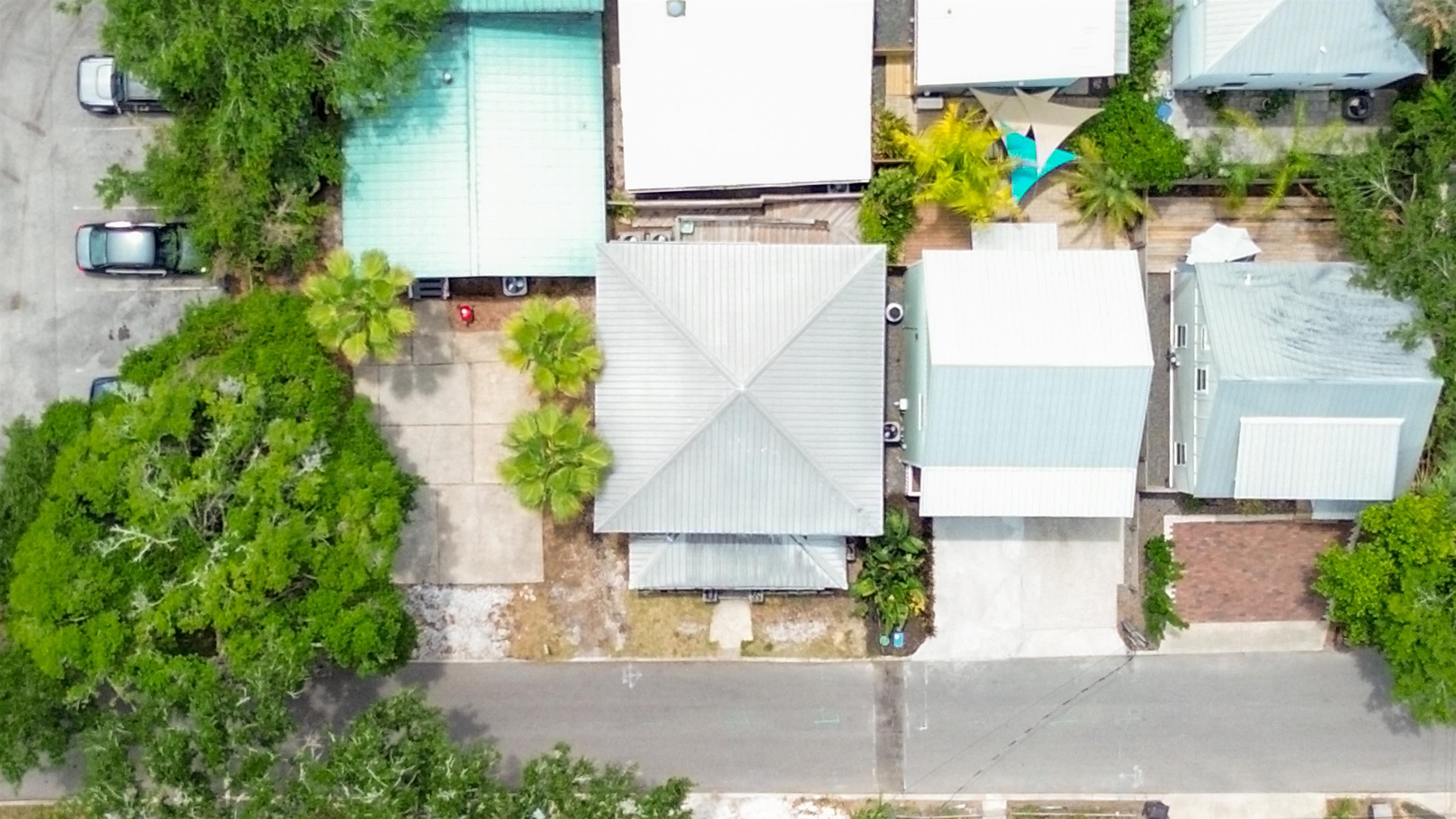 119 Moore Street St. Augustine, FL 32084 - Photo 35 of 49 an aerial view of a house with a yard and garden