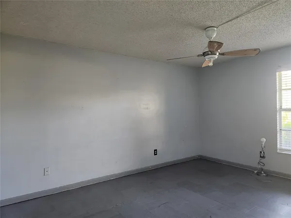 an empty room with a window