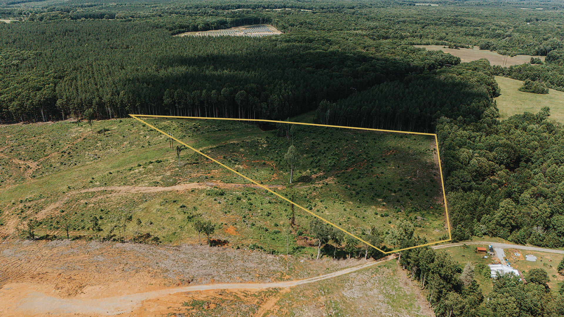 a view of a backyard