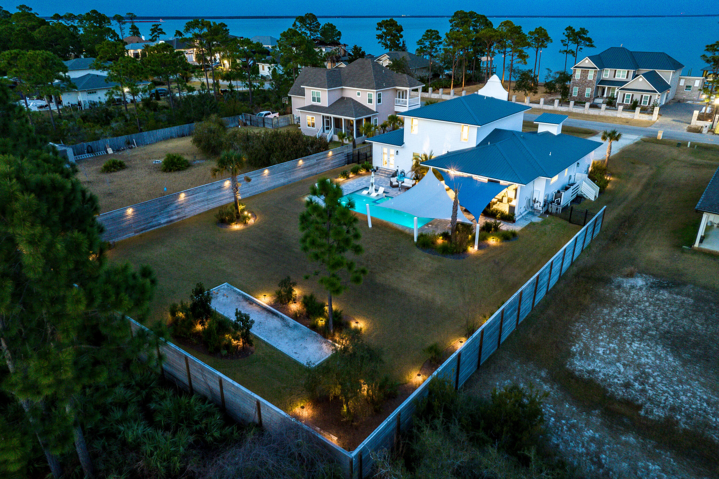 1478 Driftwood Point Road Santa Rosa Beach, FL 32459 - Photo 89 of 95 an aerial view of a house with a yard