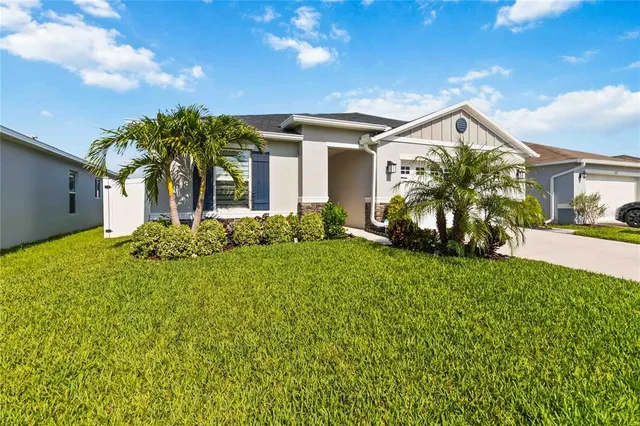 a house view with a garden space