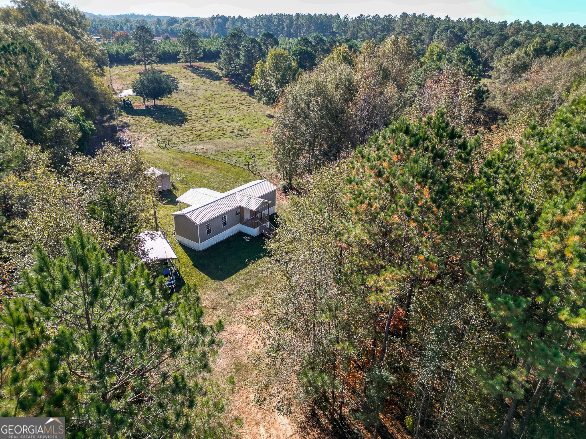 13357 Highway 90 Montezuma, GA 31063 - Photo 1 of 1 an aerial view of a house with a yard