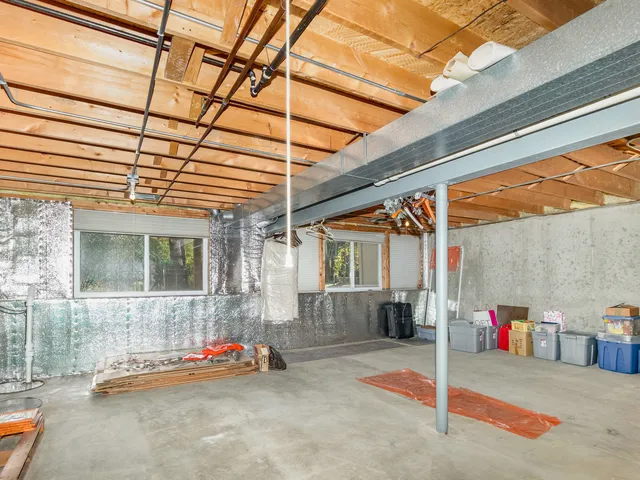 a backyard of a house with seating space