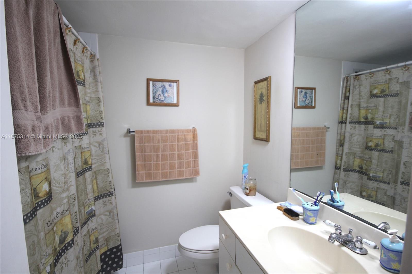 5161 Collins Avenue, Unit 603 Miami Beach, FL 33140 - Photo 28 of 56 a bathroom with a sink a toilet and shower