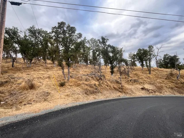 a view of a snow on the road