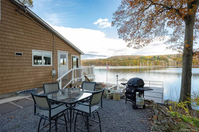 a view of a house with a patio