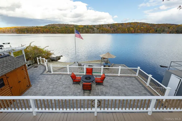 a view of outdoor space with seating area