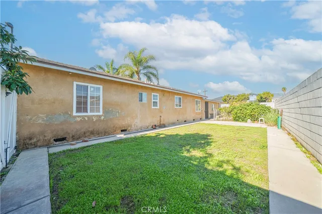 a backyard of a house