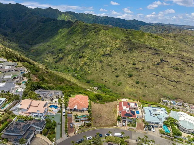 a view of city and mountain