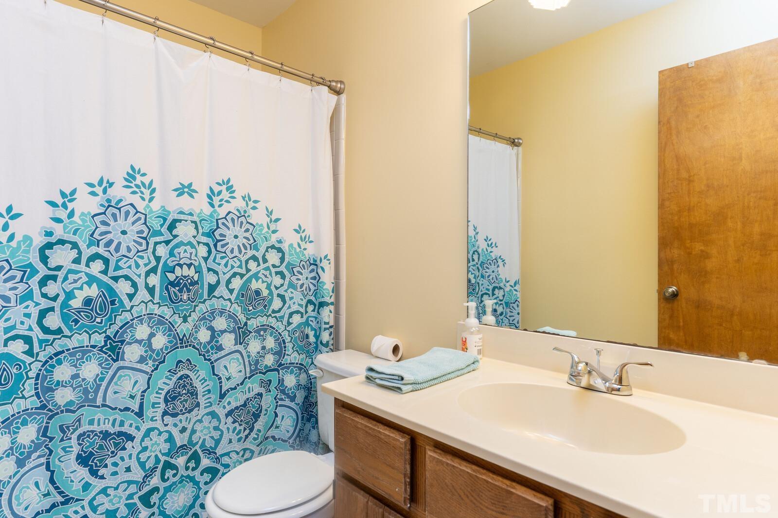 4353 Sunscape Lane Raleigh, NC 27613 - Photo 23 of 30 a bathroom with a sink toilet and mirror