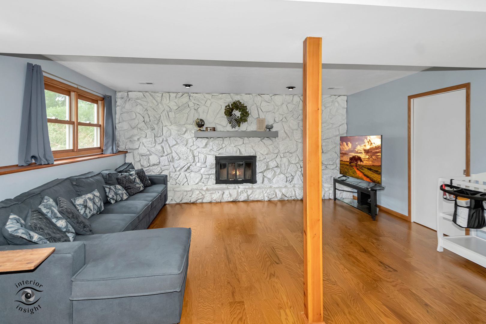 24158 Marble Road Channahon, IL 60410 - Photo 11 of 26 a living room with furniture and a fireplace