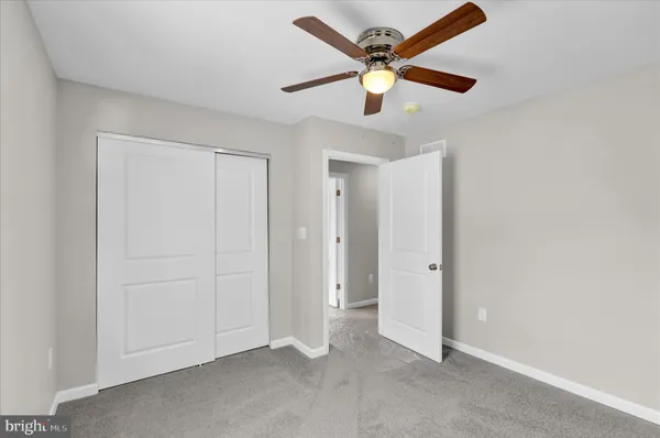 a view of a room with stairs