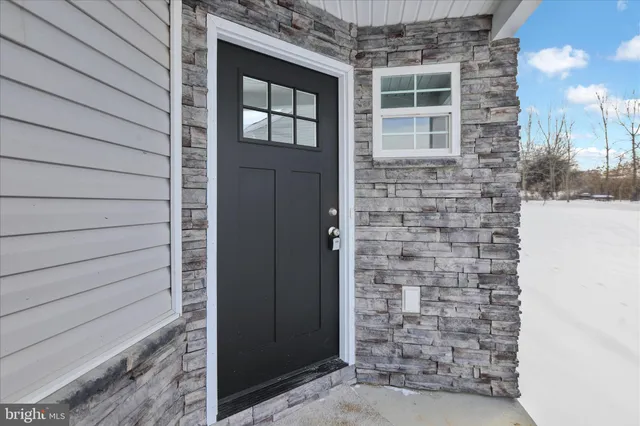 a view of front door of house