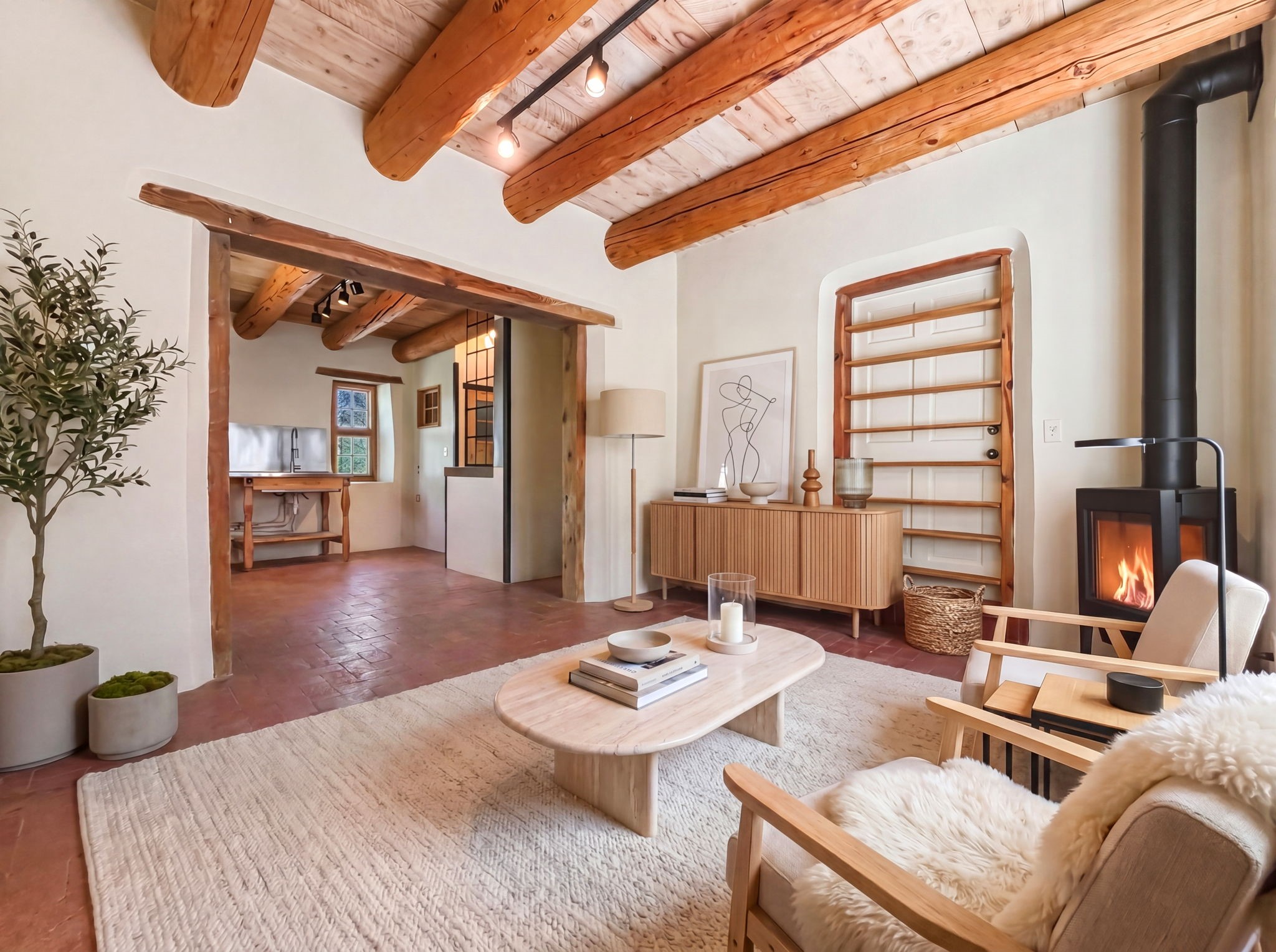 1692 Upper Canyon Road Santa Fe, NM 87501 - Photo 22 of 52 Living/Bedroom/Office - Studio Apt Virtually Staged for Visualization