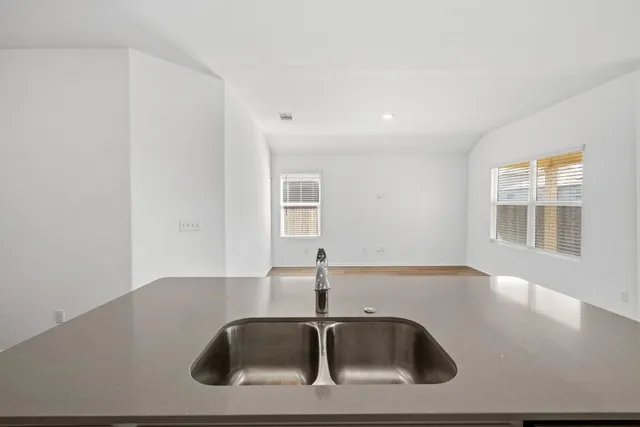 a close view of sink and tap