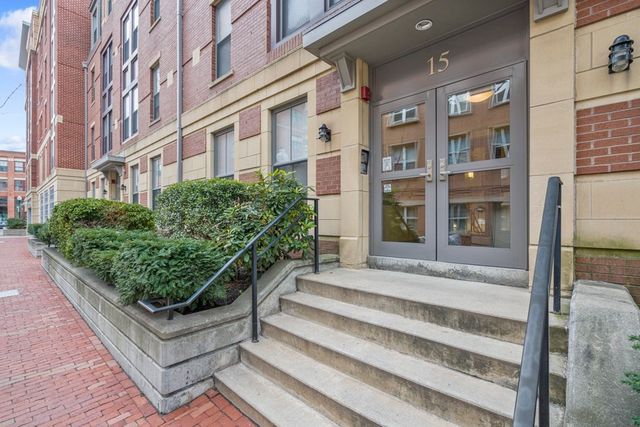 a view of a building with a outdoor space