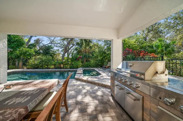 a view of a tree with a yard