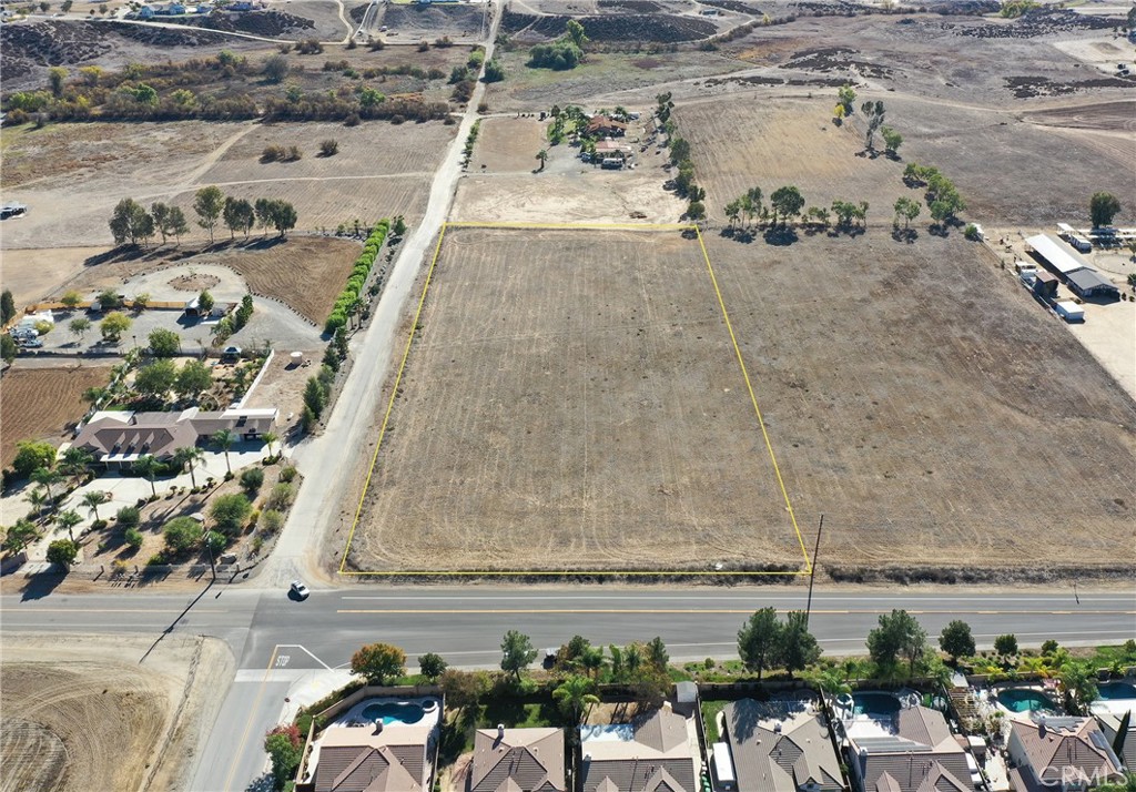 32771 Mazoe Winchester, CA 92596 - Photo 13 of 34 its the back parcel on the right with the trees around it. there will be a sign of the Property. the yellow lines around the front lot are from when that lot was on the market... its then with the trees.