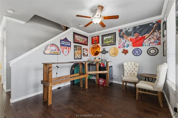 a play room with furniture