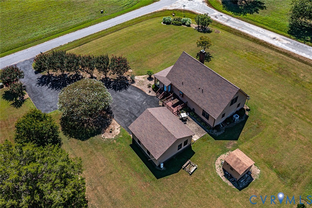 831 Fountain Gate Road Heathsville, VA 22473 - Photo 35 of 50 an aerial view of a house with a garden