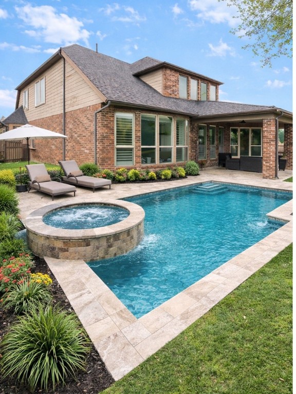 1607 Quail Ridge Drive Katy, TX 77493 - Photo 29 of 33 Explore the opportunity to create your dream backyard! *This photo has been virtually rendered to show the backyard's possibilities