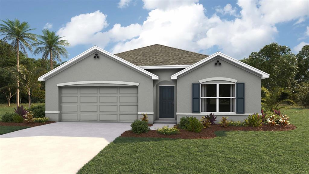4683 Southwest 88th Lane Ocala, FL 34476 - Photo 1 of 1 a front view of a house with a yard and garage