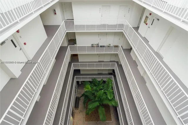 a view of a potted plants on a balcony